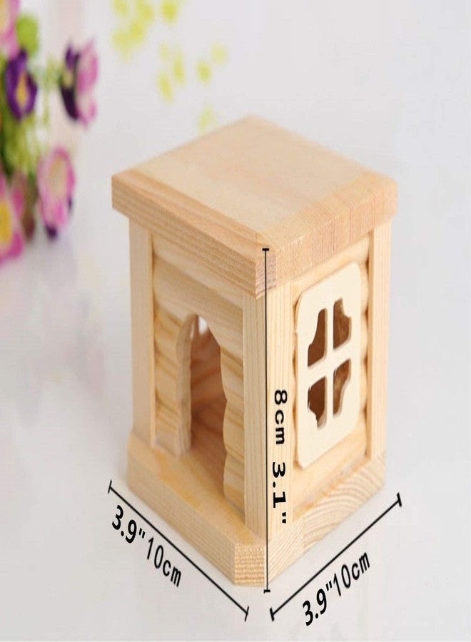 Litewoo Wooden Hamster House Chew Toy Luxury Exquisite House for Mouse Chinchilla Rat Gerbil and Dwarf Hamster - Image 2